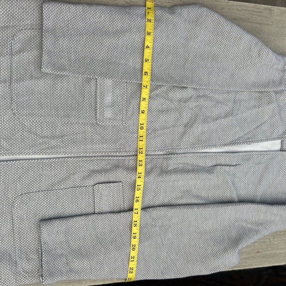 Creation L Grey Textured Longline Open Front Blazer Jacket Womens Size 12 W48606 - Picture 5 of 10